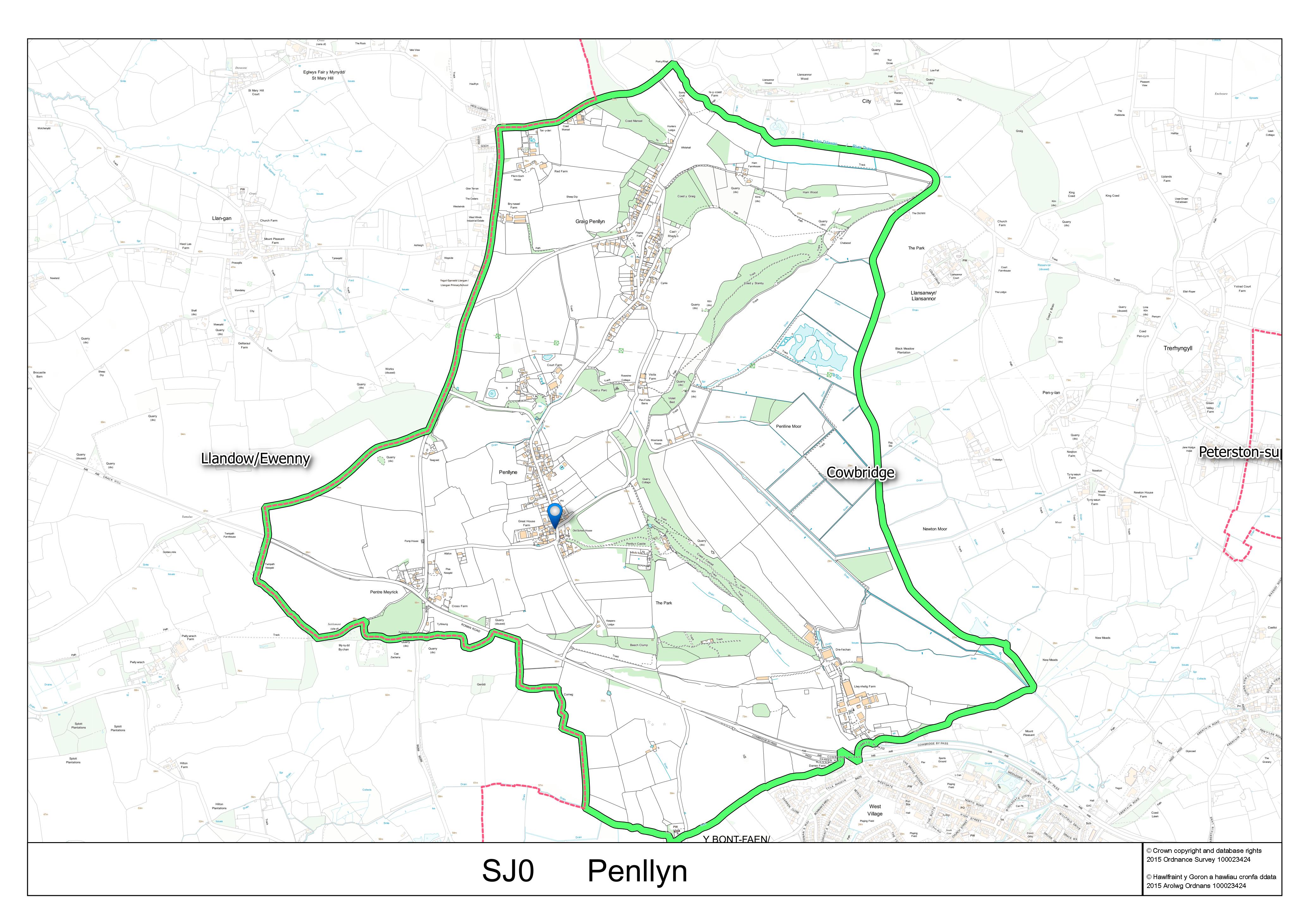 Penllyn Area MAp
